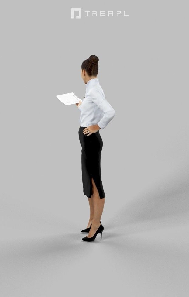 5x BUSINESS WOMAN WALKING STANDING VOL01 ELEGANT SCANNED 3D Model Collection_40
