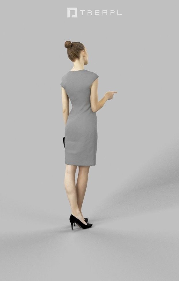 5x BUSINESS WOMAN WALKING STANDING VOL01 ELEGANT SCANNED 3D Model Collection_21