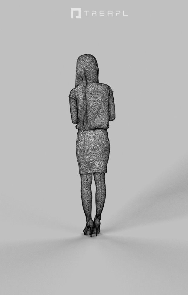 5x BUSINESS WOMAN WALKING STANDING VOL01 ELEGANT SCANNED 3D Model Collection_33