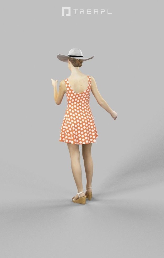 5x BUSINESS WOMAN WALKING STANDING VOL01 ELEGANT SCANNED 3D Model Collection_6