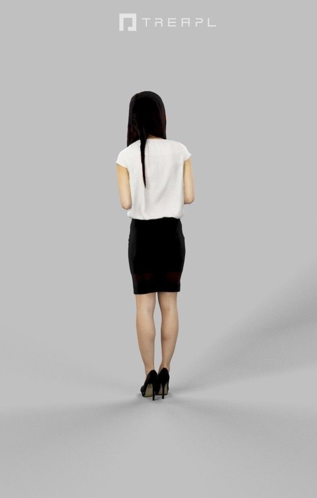 5x BUSINESS WOMAN WALKING STANDING VOL01 ELEGANT SCANNED 3D Model Collection_35
