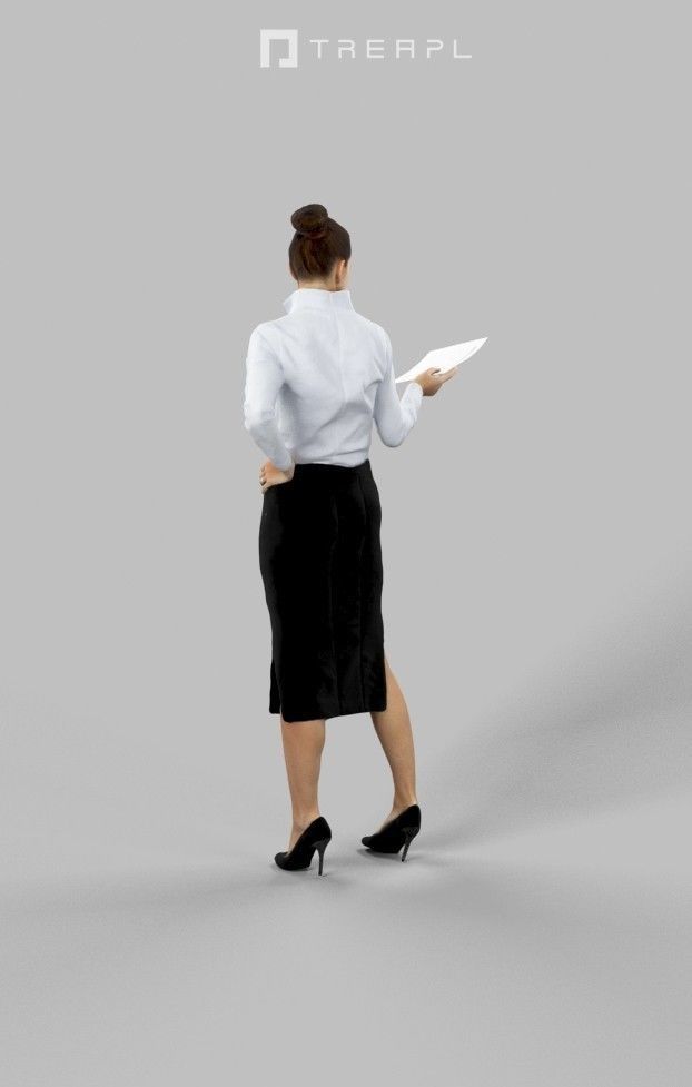 5x BUSINESS WOMAN WALKING STANDING VOL01 ELEGANT SCANNED 3D Model Collection_39