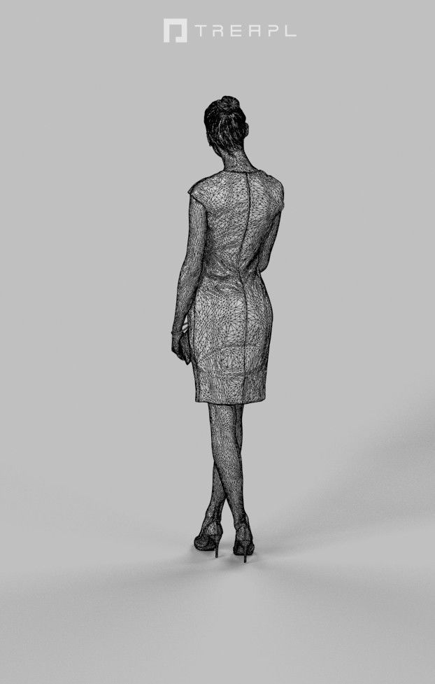 5x BUSINESS WOMAN WALKING STANDING VOL01 ELEGANT SCANNED 3D Model Collection_22