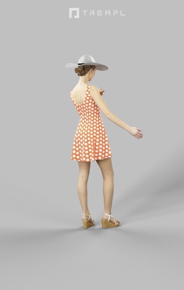 5x BUSINESS WOMAN WALKING STANDING VOL01 ELEGANT SCANNED 3D Model Collection_3