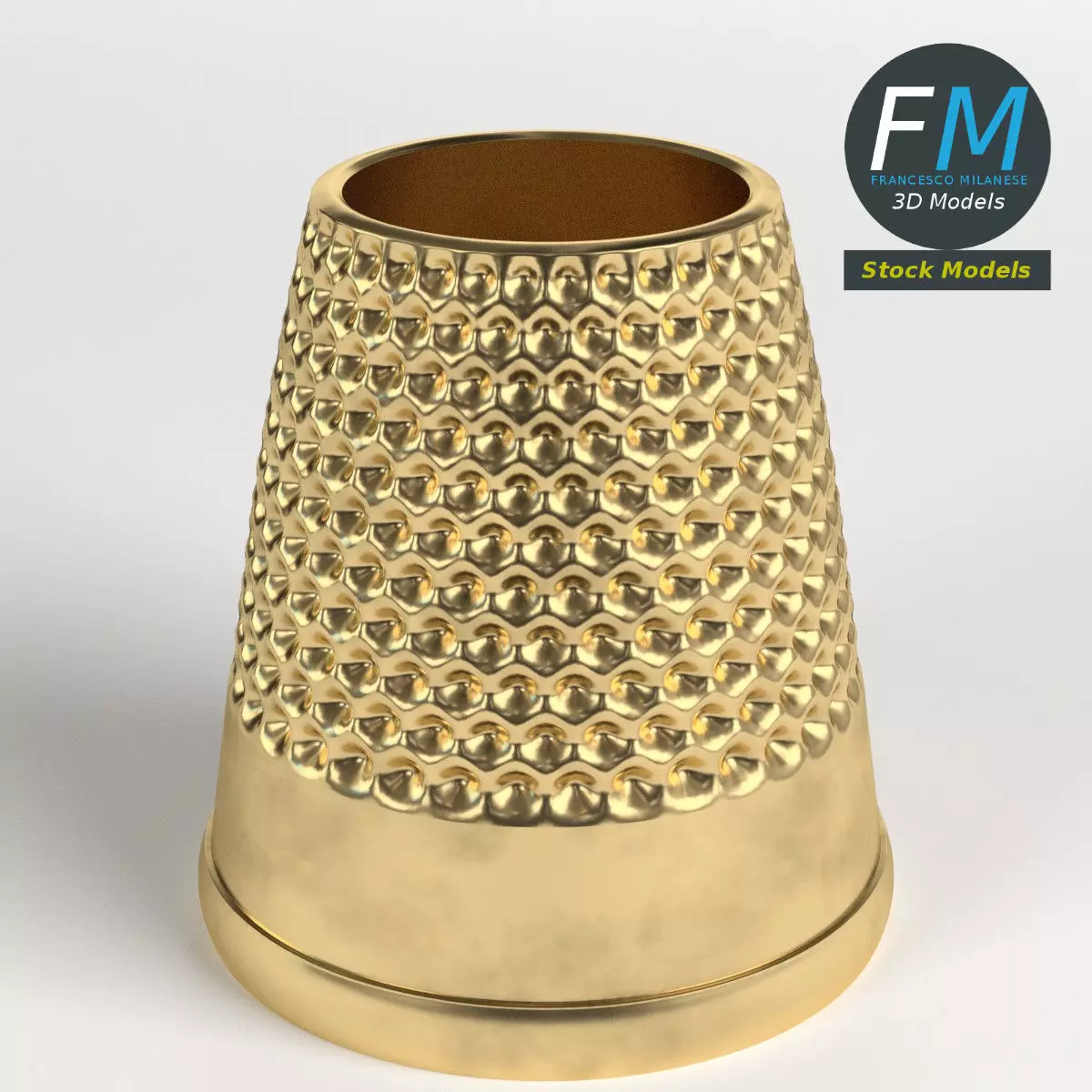 Tailor thimble 1 3D model_0