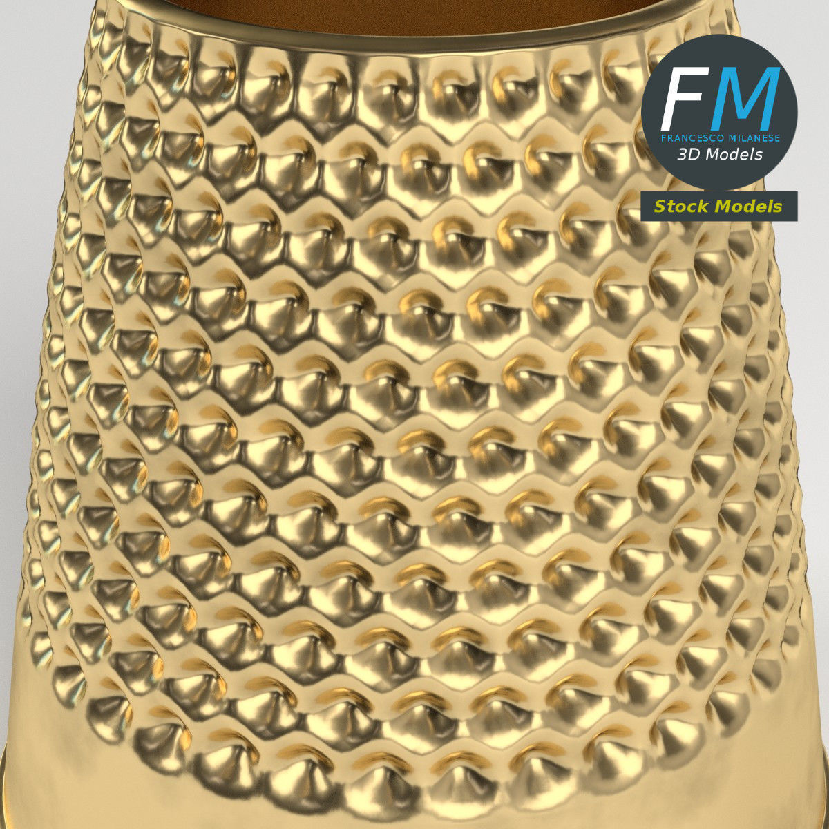 Tailor thimble 1 3D model_2