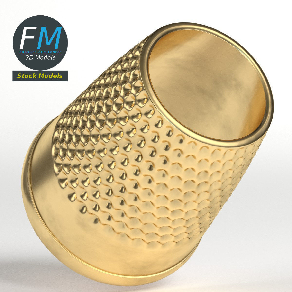 Tailor thimble 1 3D model_4