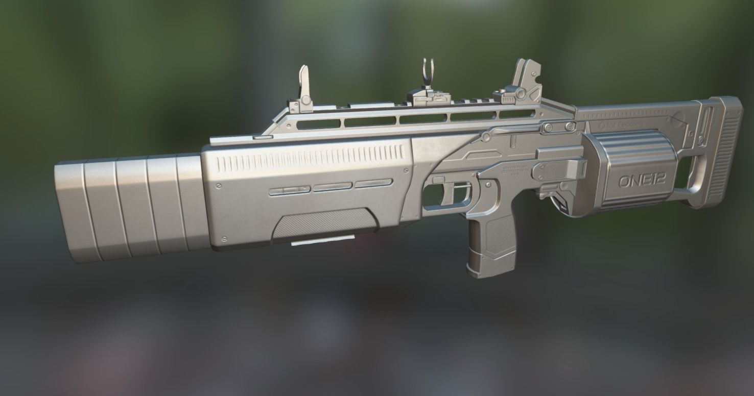 Crye Six12 Shotgun Low-poly 3D model_13