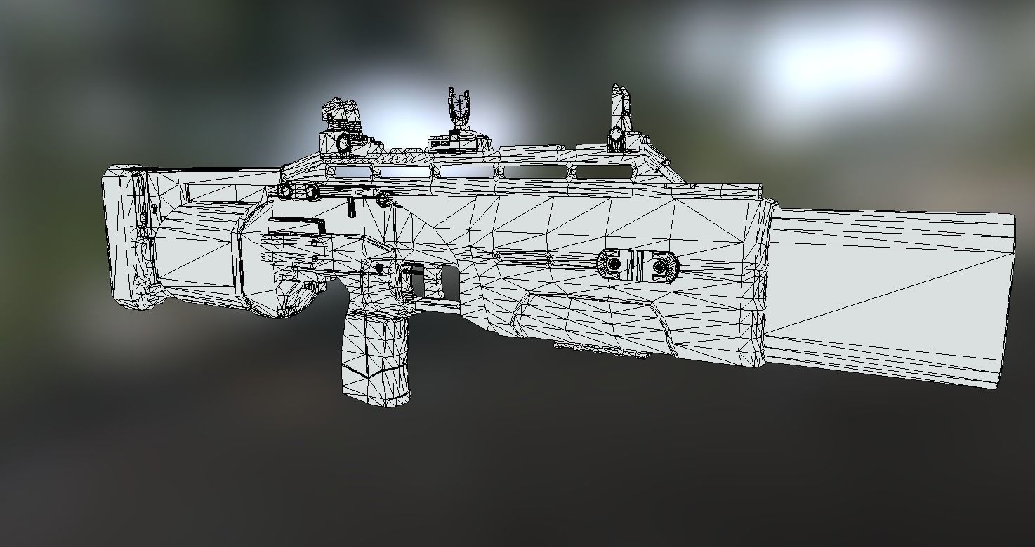 Crye Six12 Shotgun Low-poly 3D model_15