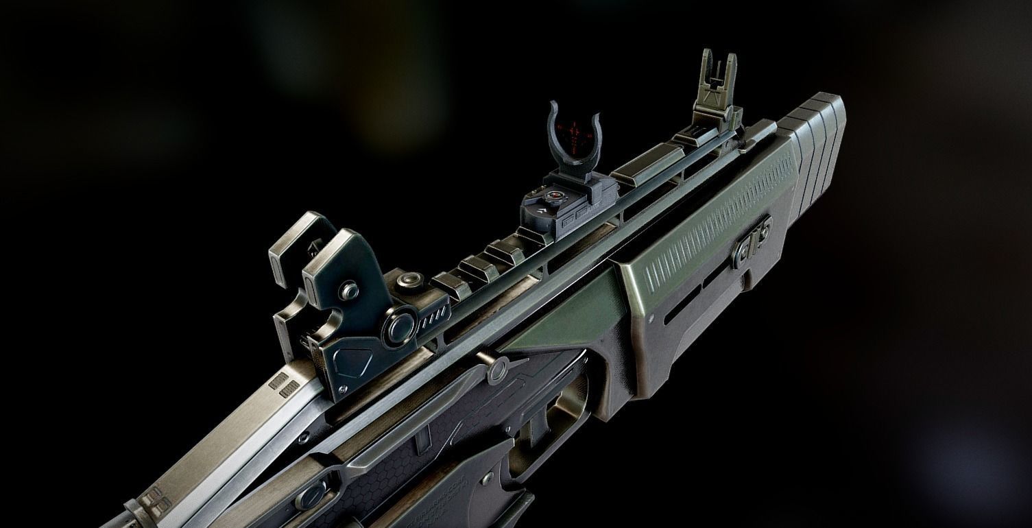 Crye Six12 Shotgun Low-poly 3D model_9