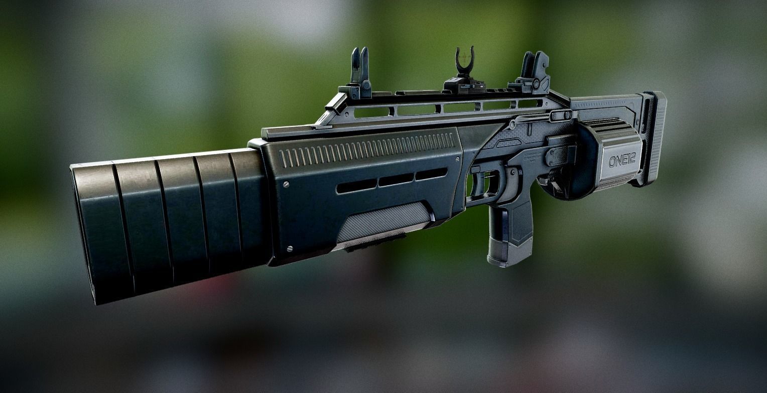 Crye Six12 Shotgun Low-poly 3D model_5