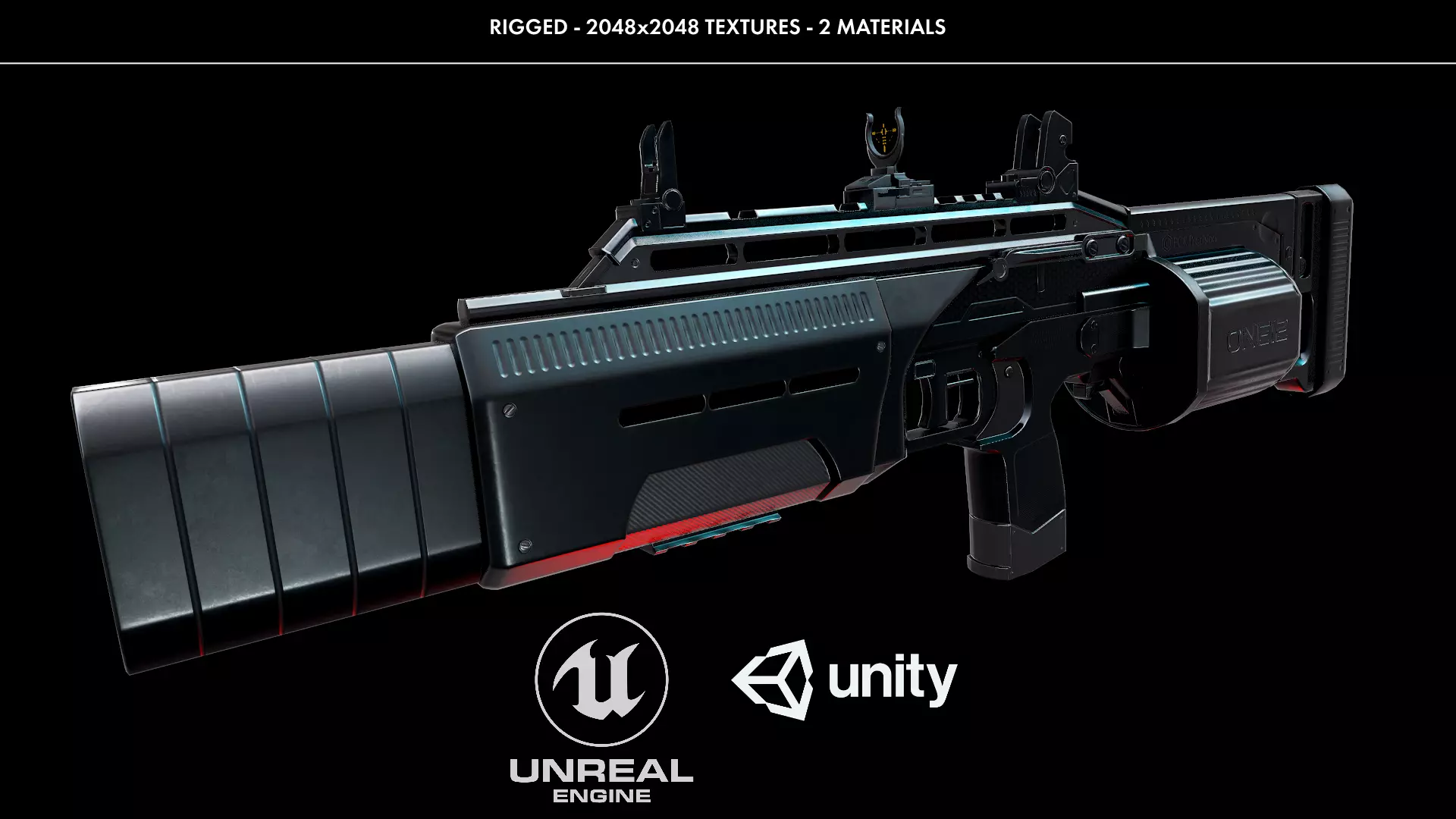 Crye Six12 Shotgun Low-poly 3D model_0