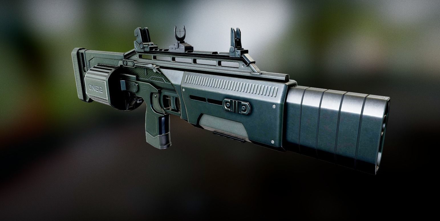 Crye Six12 Shotgun Low-poly 3D model_4