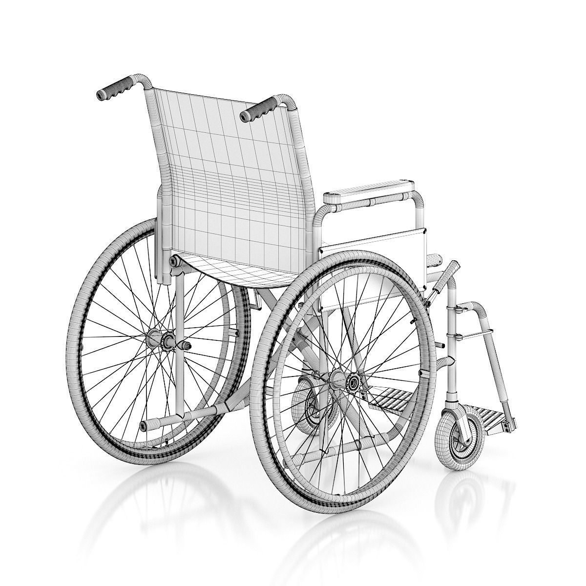 Wheelchair 3D model_5