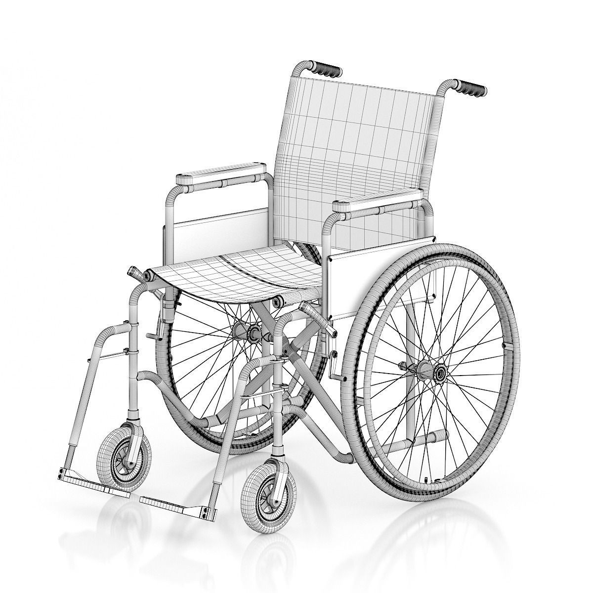 Wheelchair 3D model_1