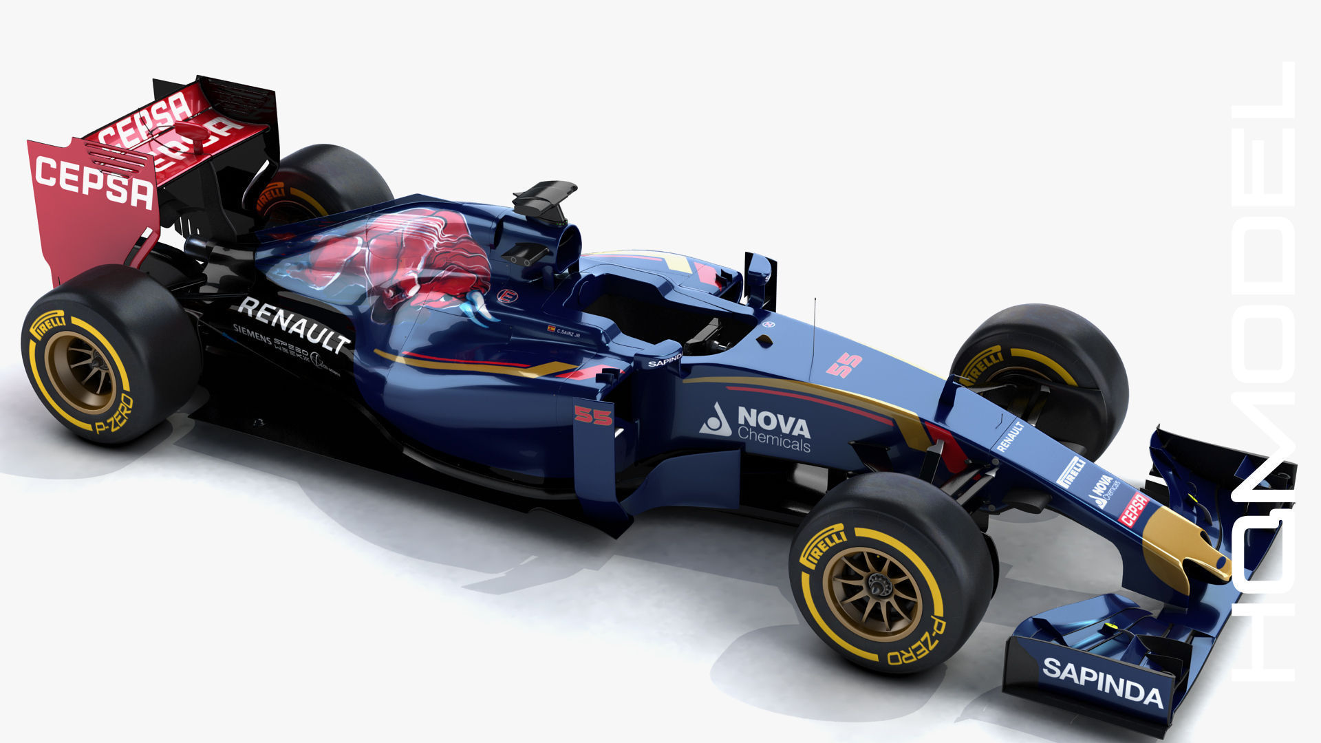 F1 Renault STR10 Formula One 2015 3D model_9