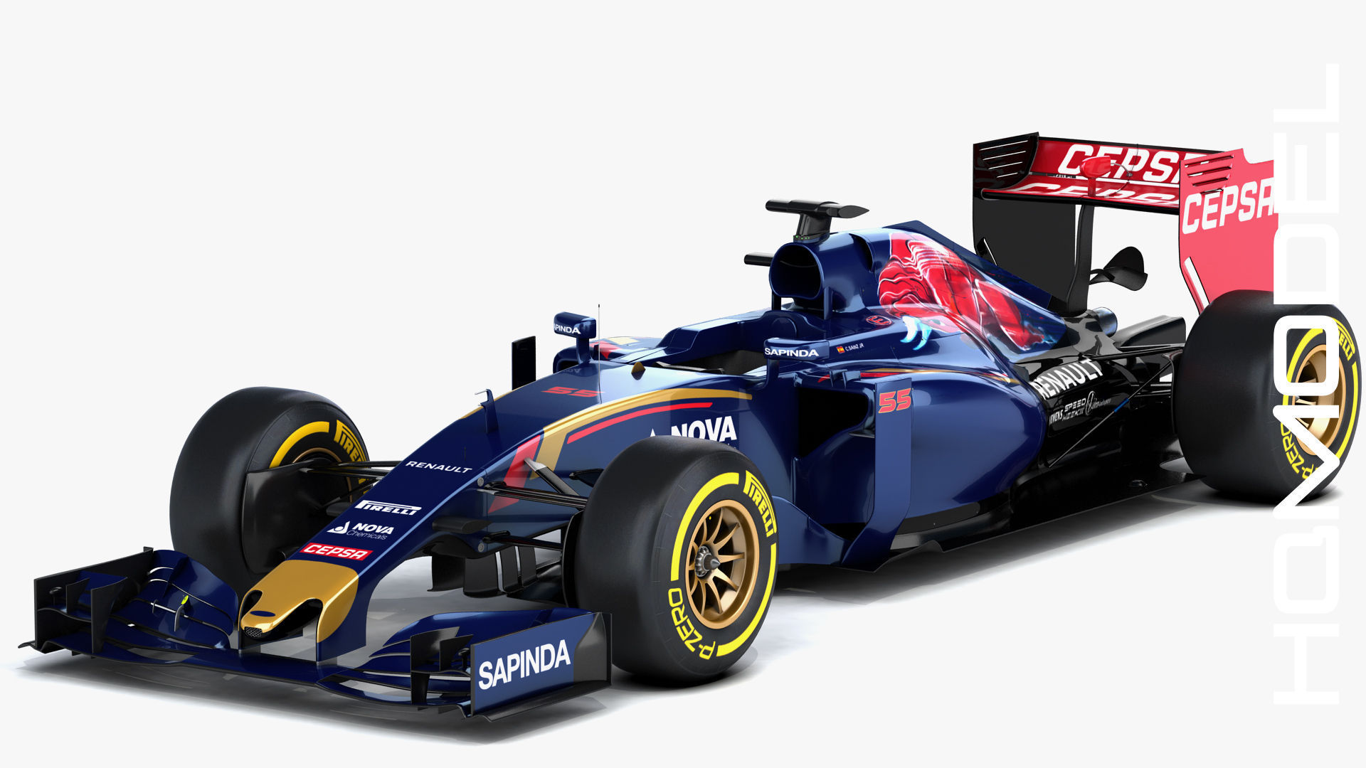 F1 Renault STR10 Formula One 2015 3D model_1