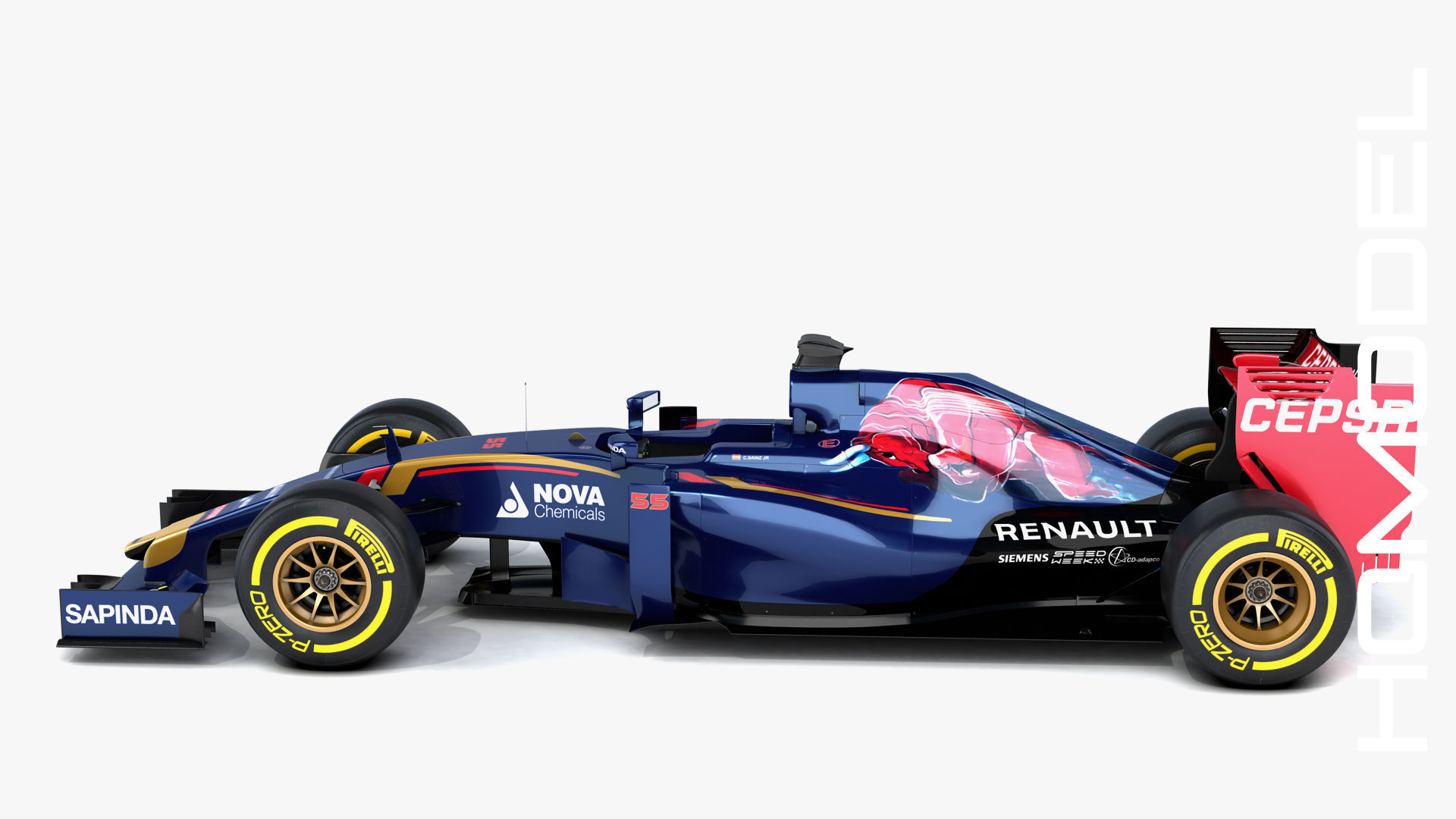 F1 Renault STR10 Formula One 2015 3D model_7