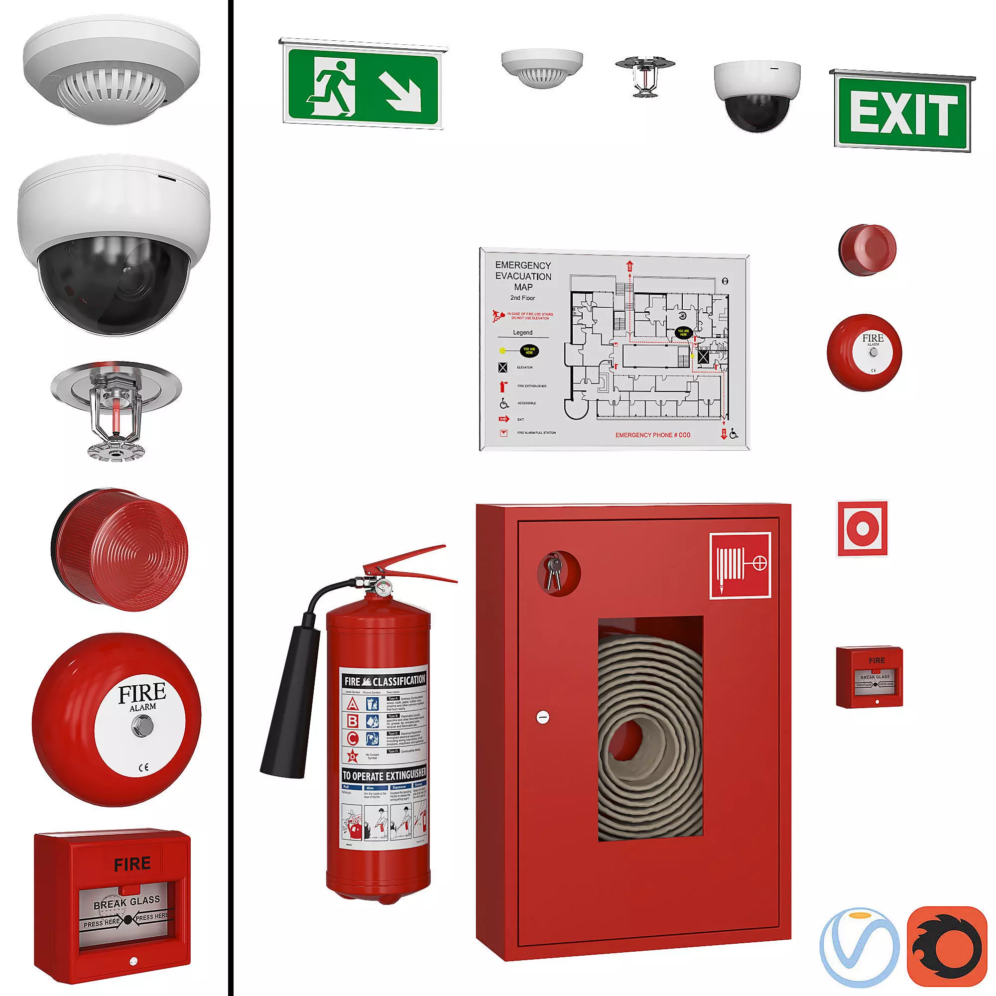 Fire Fighting System  3D model_0