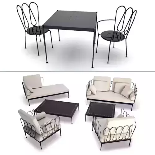 Fleurs Metallic Outdoor Furniture Collection Unopiu