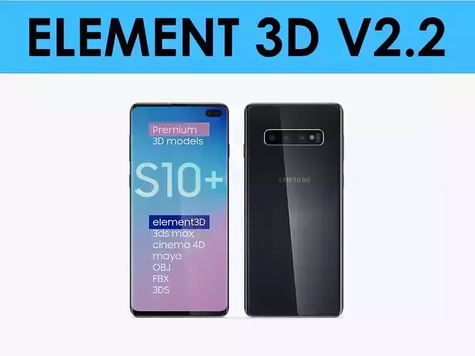 E3D - Samsung Galaxy S10 Plus Black 3D model