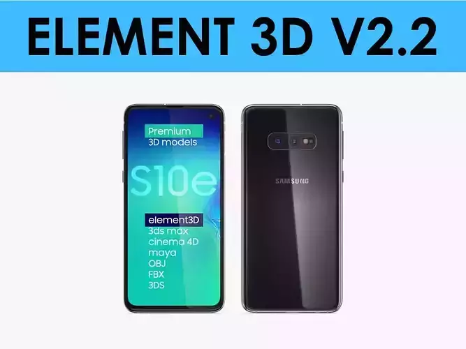 E3D - Samsung Galaxy S10e Prism Black 3D model