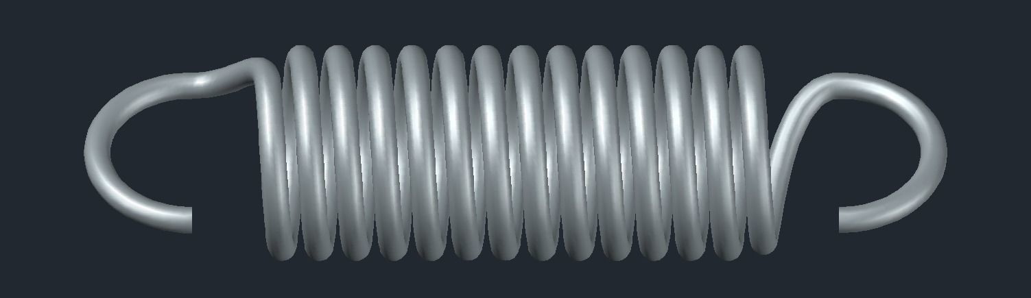 Spring metal 3D print model_1
