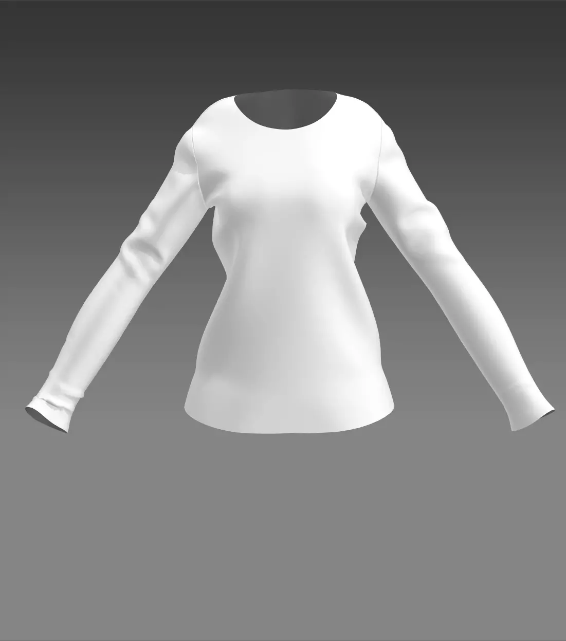 Basic shirt clothes top women cloth Marvelous designer 3D model