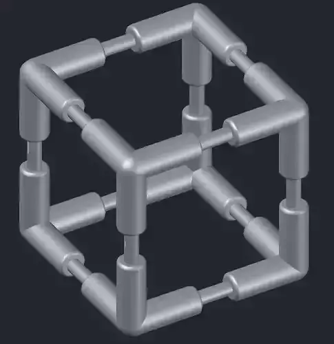 Cube 3D metal