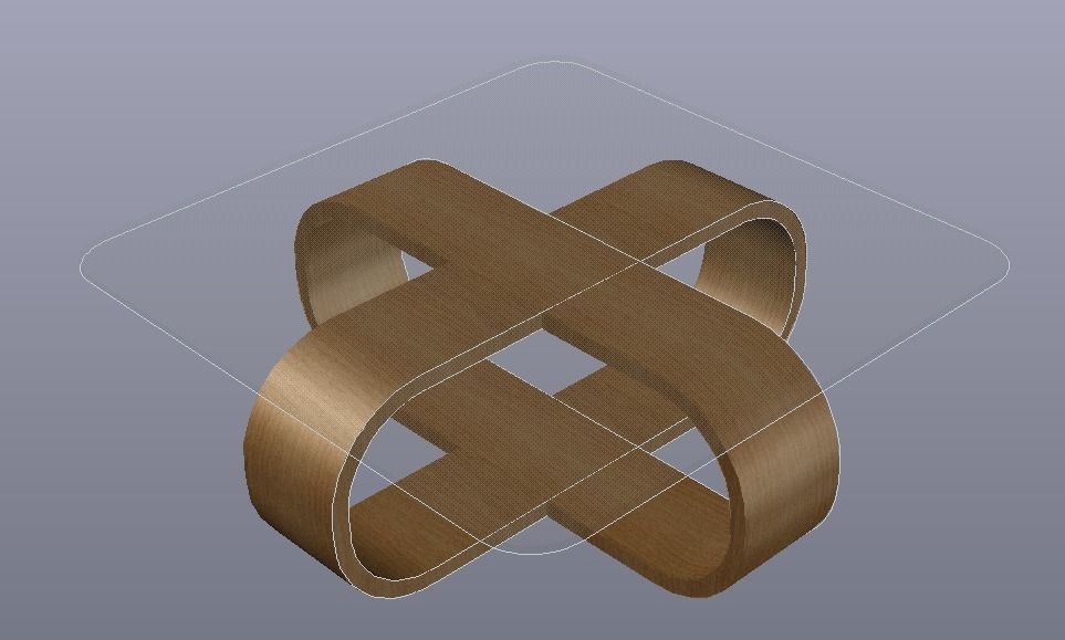 Table side with square shape 3D print model_1