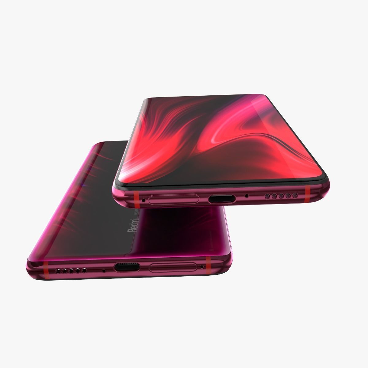 Xiaomi Redmi K20 Pro Flame red 3D model_5