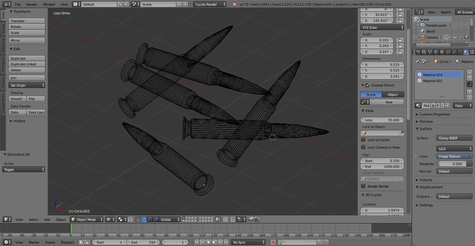 Glossy Bullets Low-poly 3D model_2