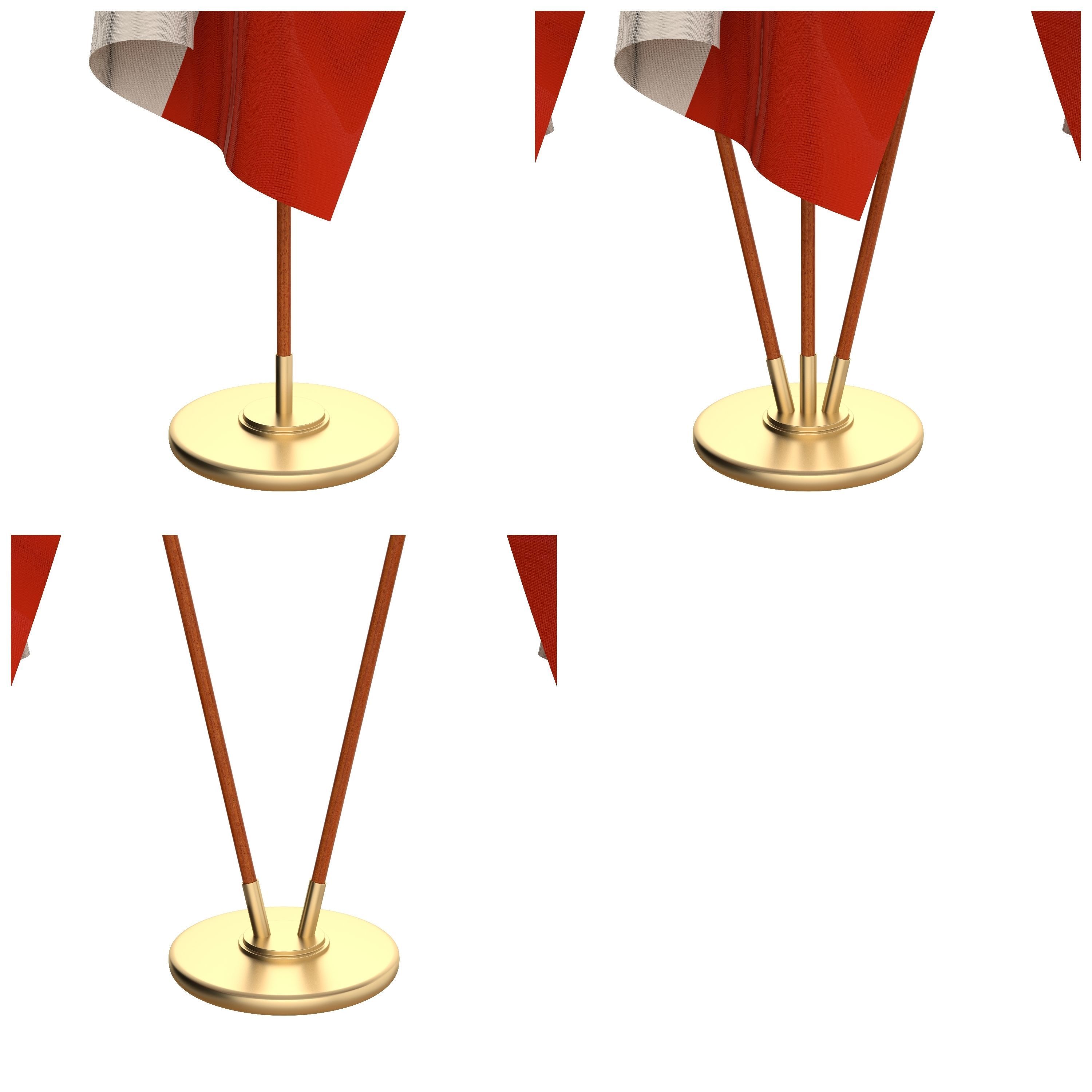 Chile Flag Pack 3D model_2