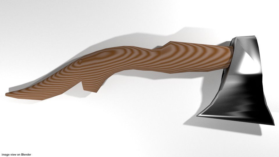 Battle Axe - Malay Kapak Kecil 3D model_2