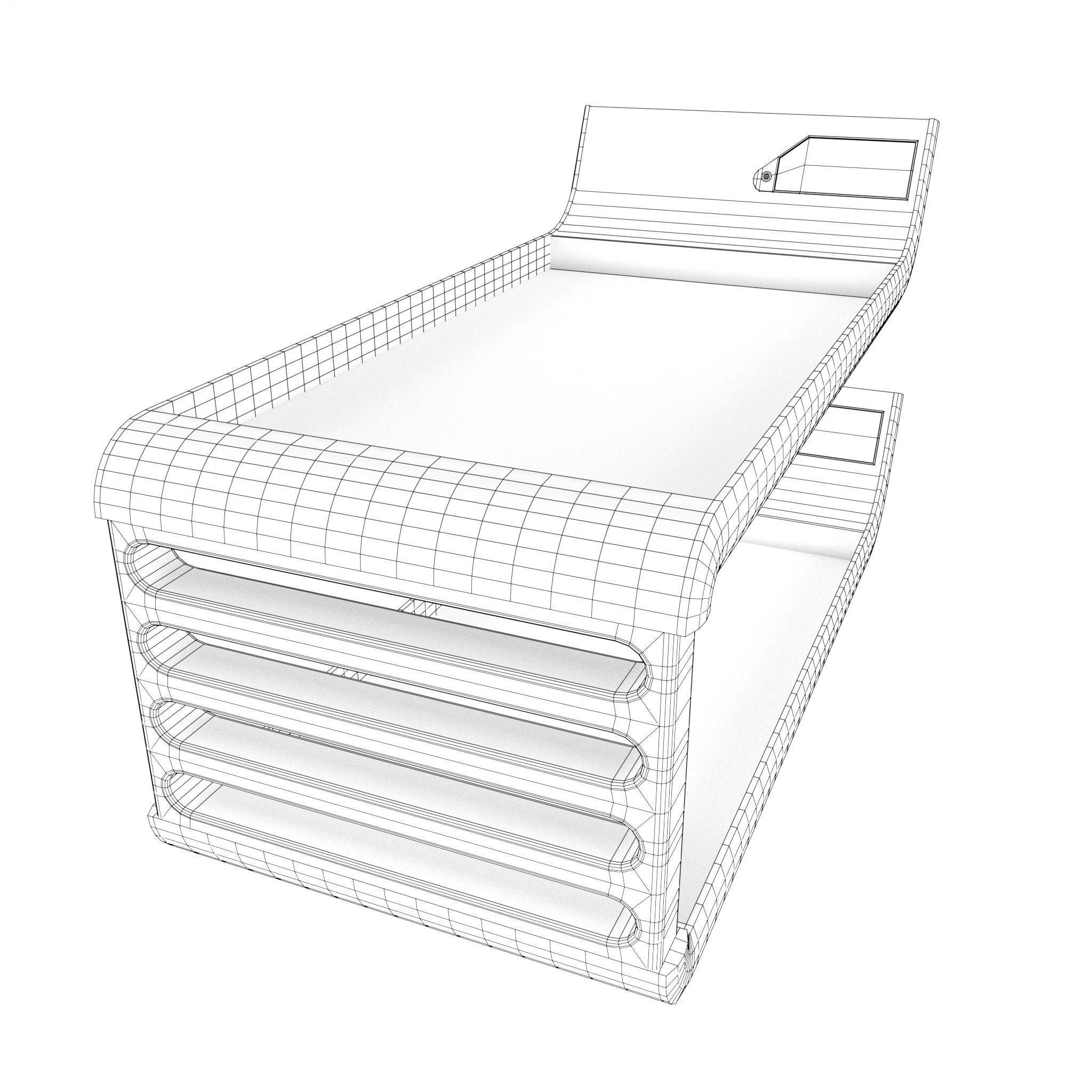 bed sci-fi Low-poly 3D model_10