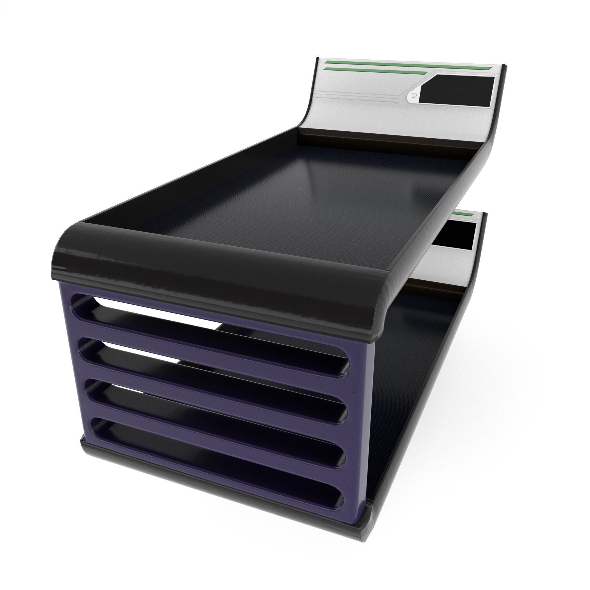 bed sci-fi Low-poly 3D model_9