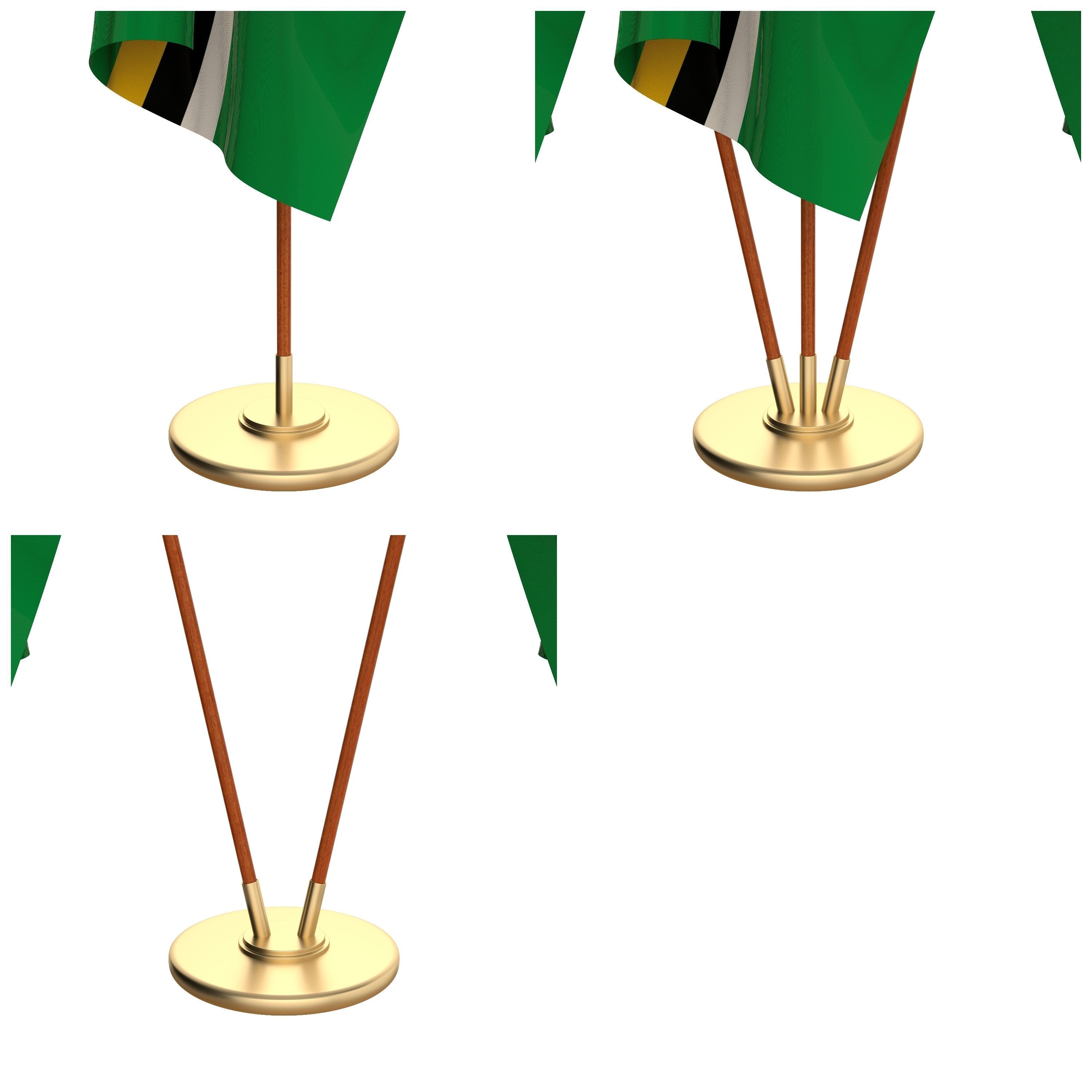 Dominica Flag Pack 3D model_2