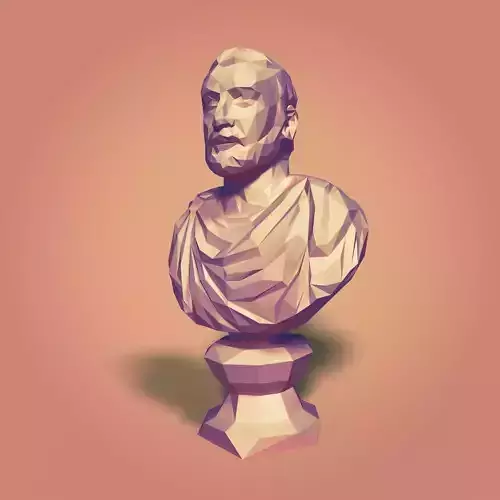Greek  - Roman Politician Bust - LOWPOLY