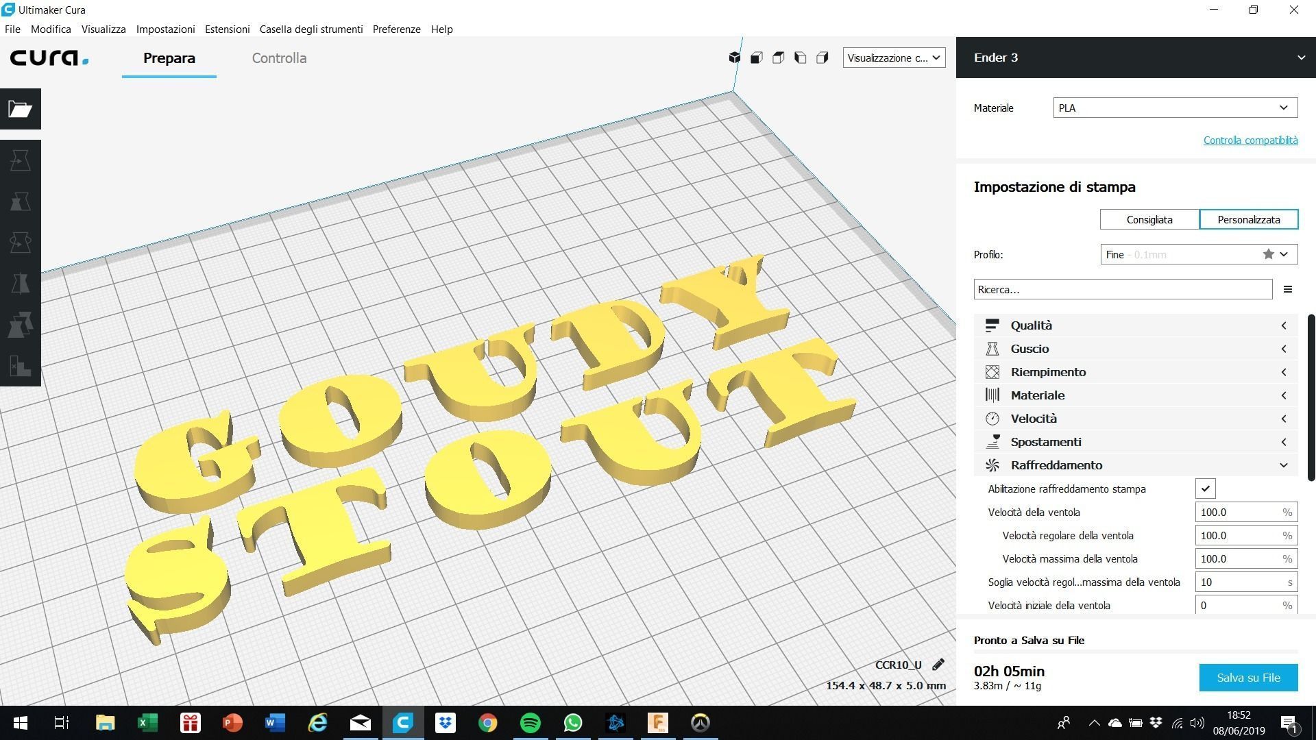 GOUDY STOUT font uppercase 3D letters STL file 3D print model_1