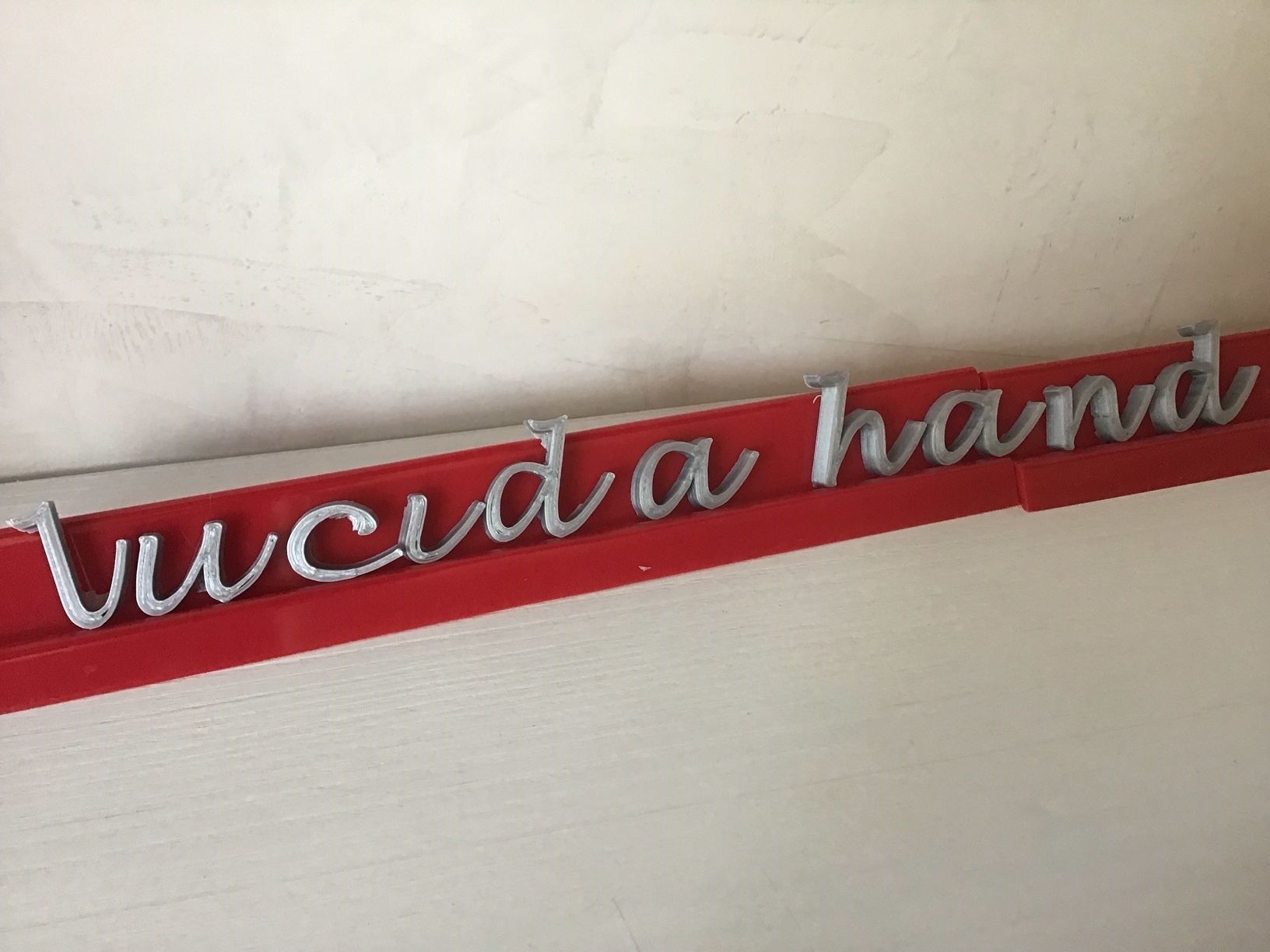 LUCIDA HAND font uppercase and lowercase3D letters STL file 3D print model_3