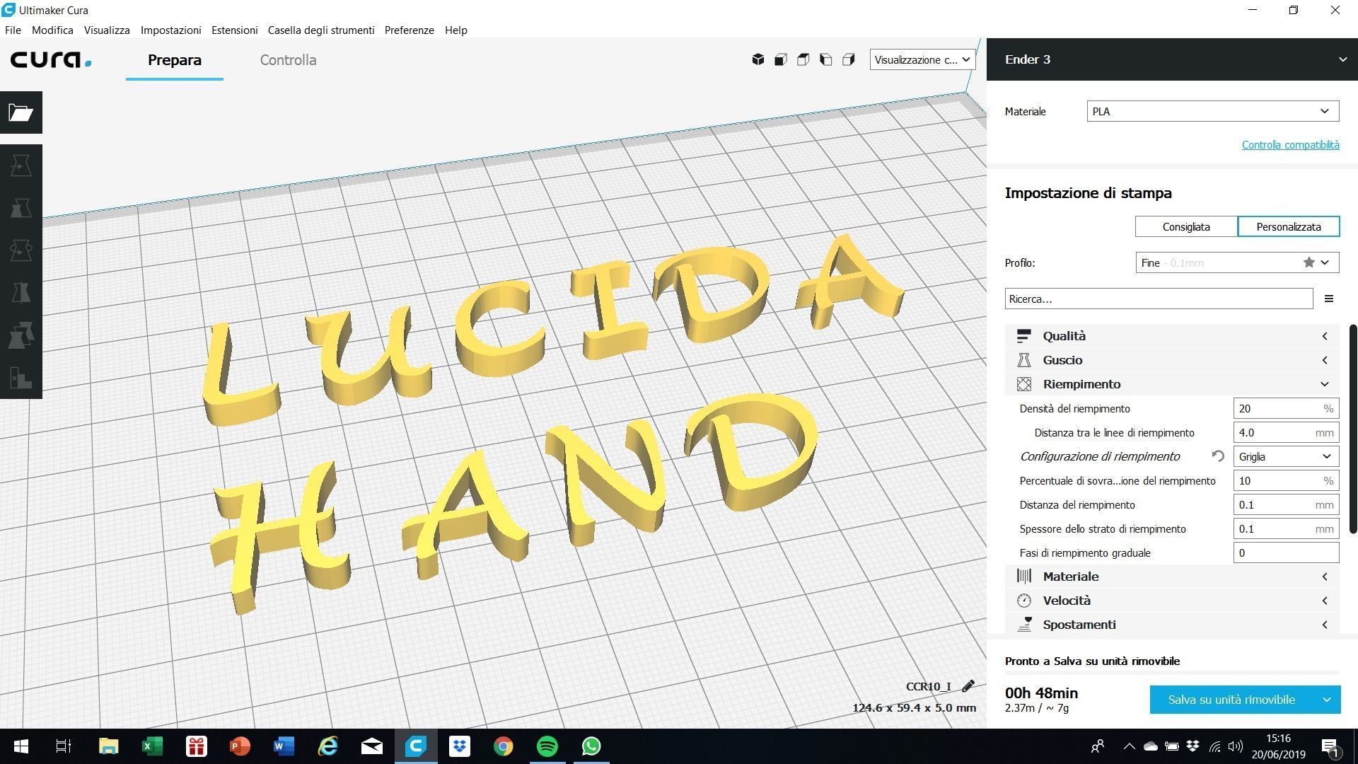 LUCIDA HAND font uppercase and lowercase3D letters STL file 3D print model_4