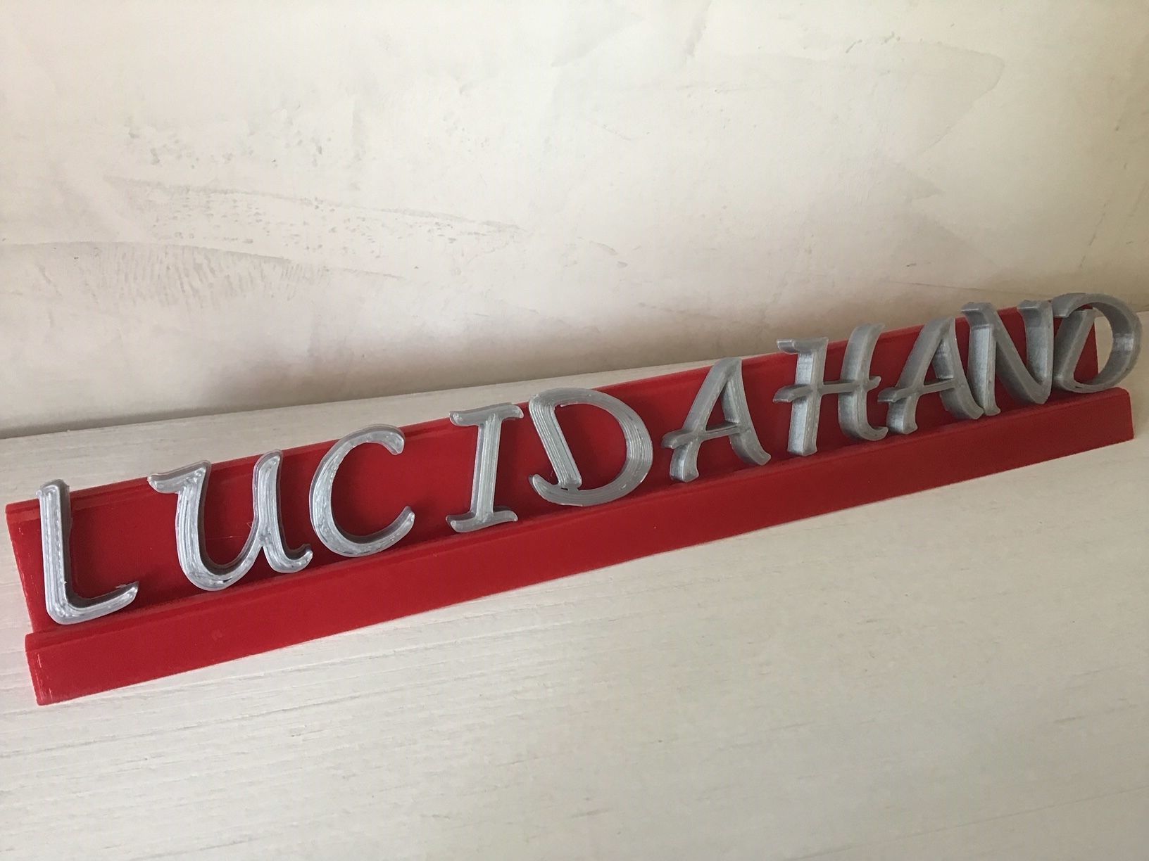 LUCIDA HAND font uppercase and lowercase3D letters STL file 3D print model_2