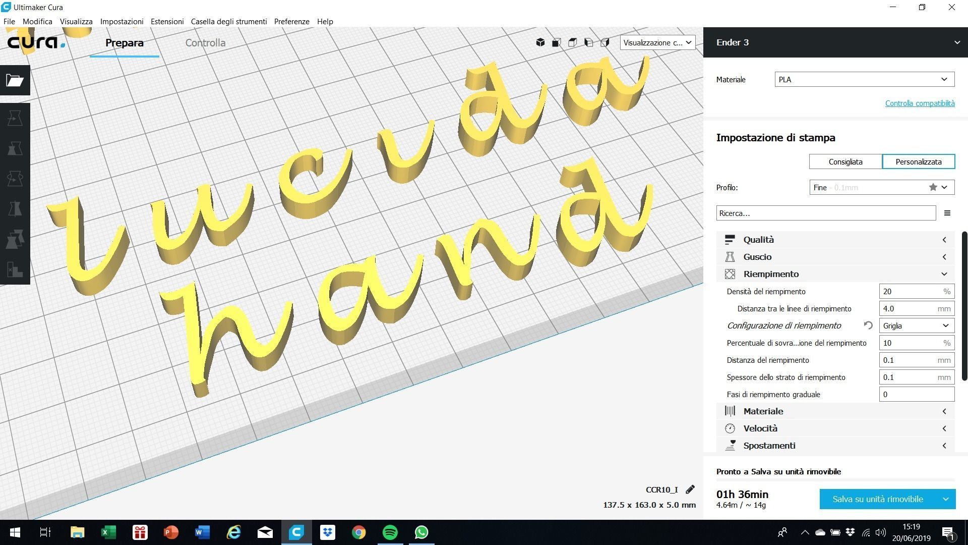 LUCIDA HAND font uppercase and lowercase3D letters STL file 3D print model_5