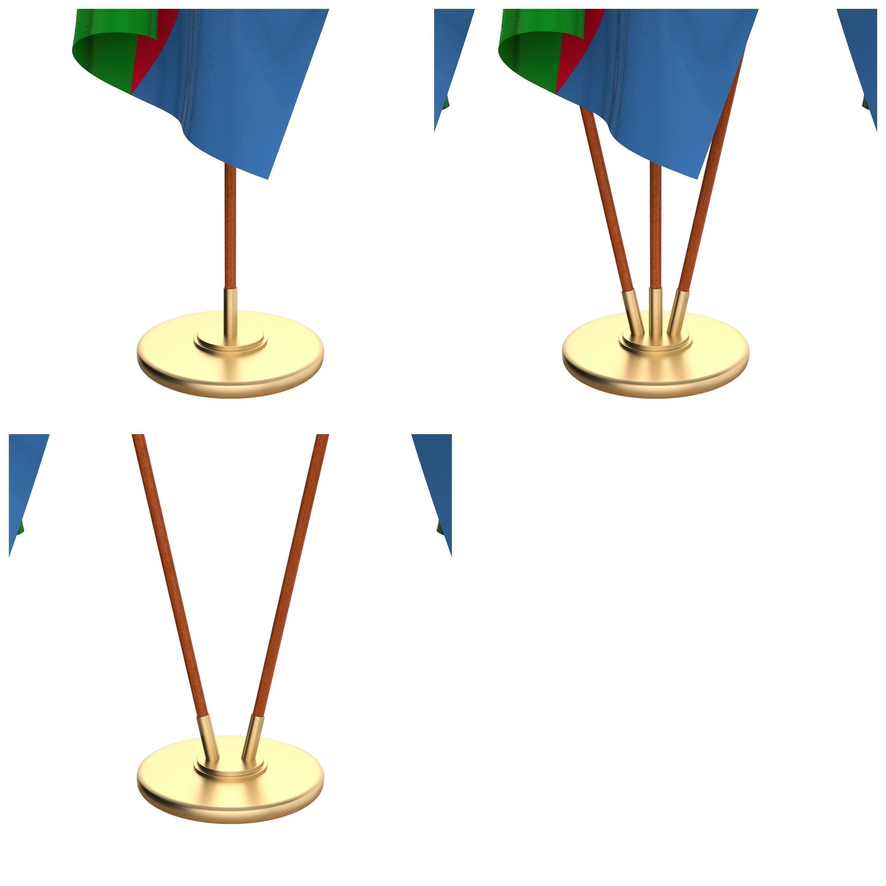 Eritrea Flag Pack 3D model_2