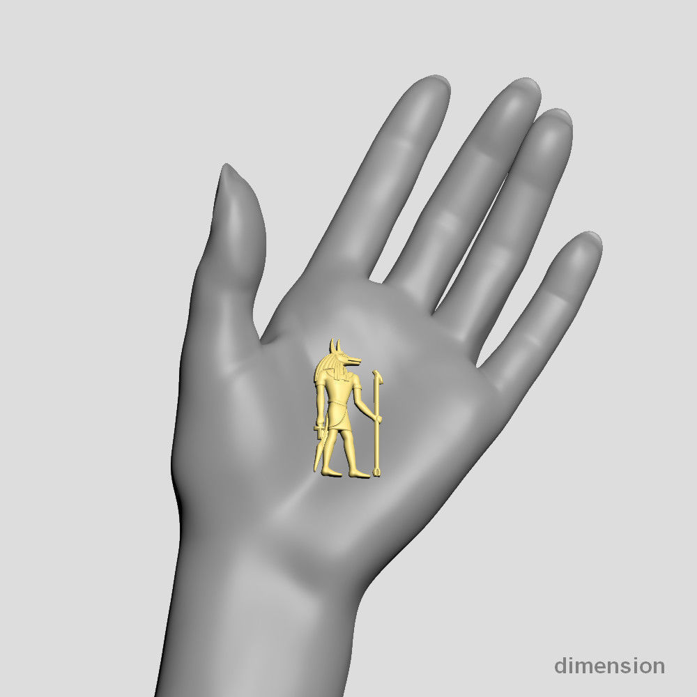Egyptian god - Anubis - Excellent for jewelry 3D print model_8
