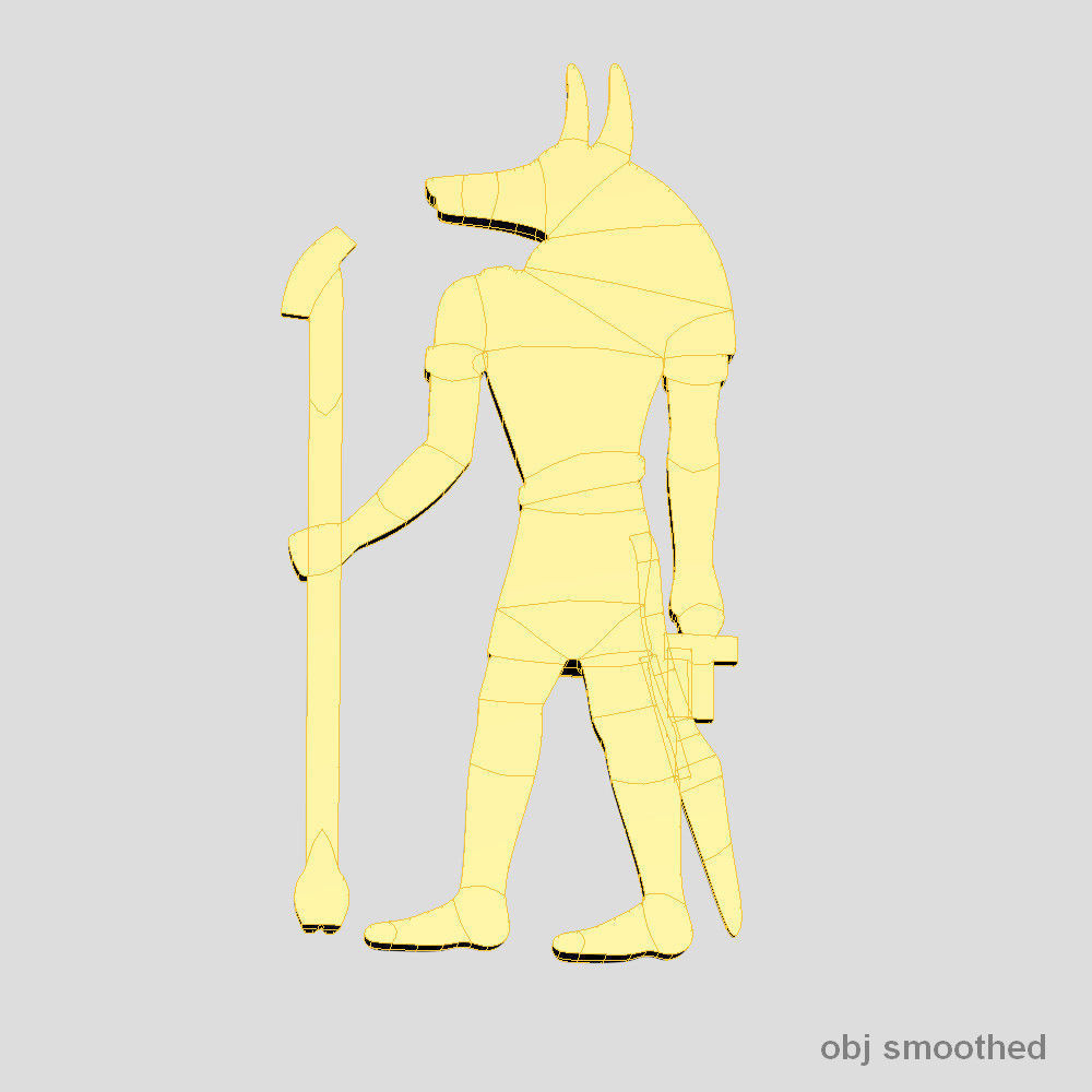 Egyptian god - Anubis - Excellent for jewelry 3D print model_4