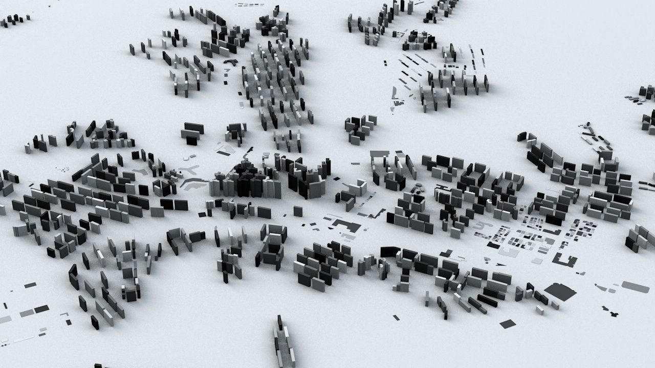 Seoul Streets and Buildings 3D model_5