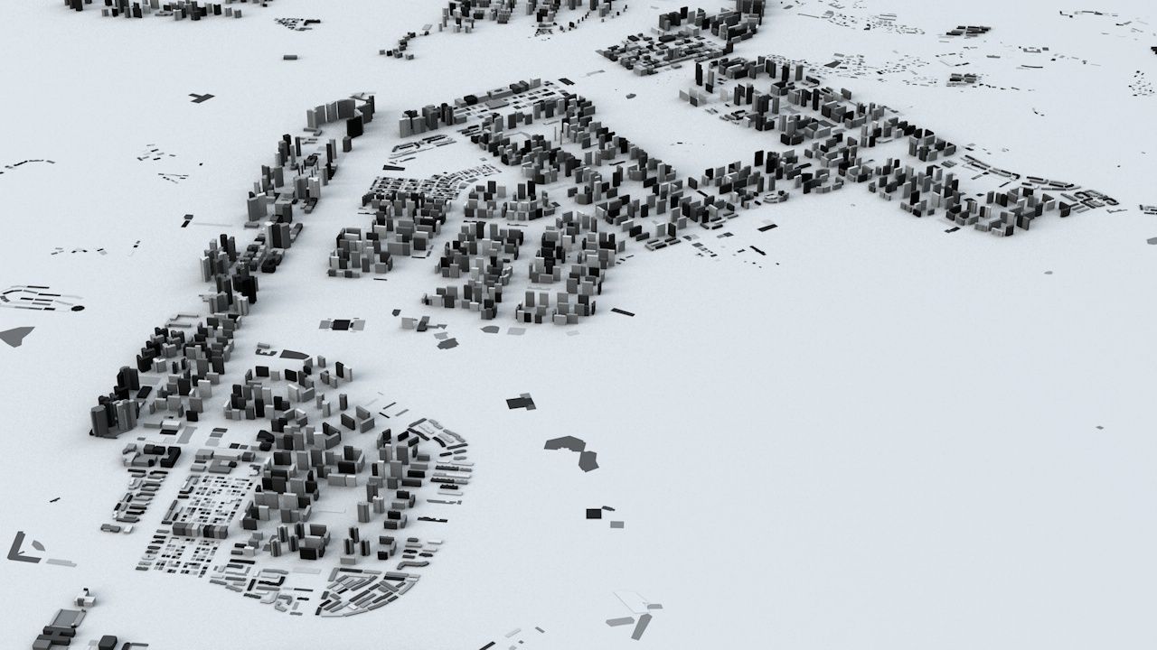 Seoul Streets and Buildings 3D model_2