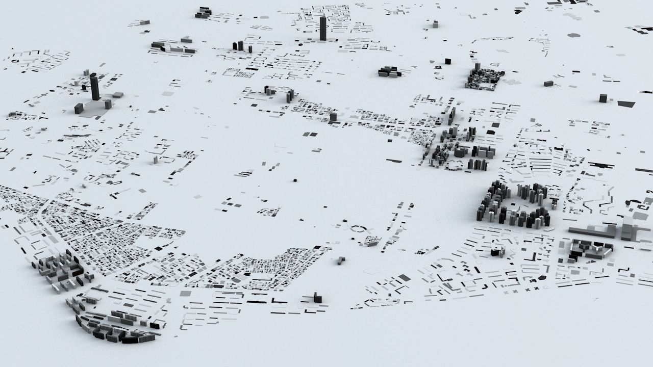 Seoul Streets and Buildings 3D model_9