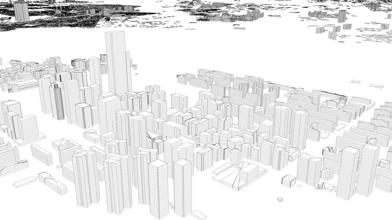 Seoul Streets and Buildings 3D model_14